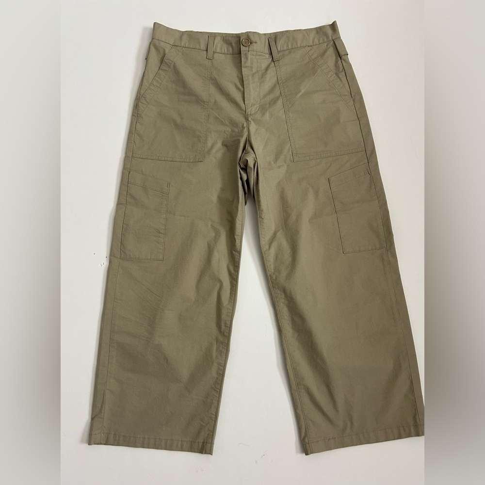 AGOLDE Daria Utility Pant Wide Leg High Rise Cropped in Drab Size 31 Women's - Picture 4 of 9